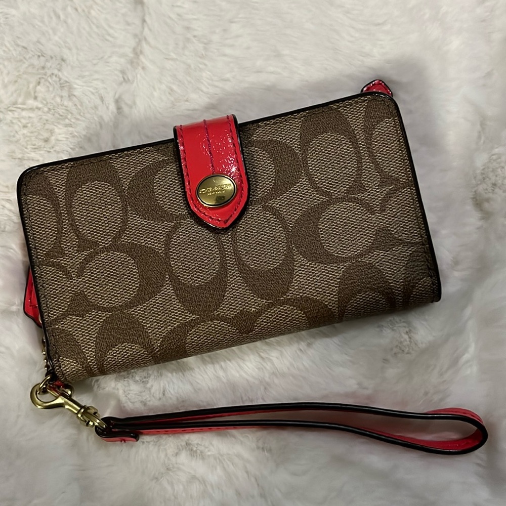 Monogrammed coach wallet